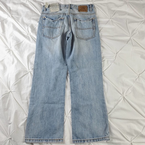 Aeropostale Jeans NOS Y2K Denim Mens 27/28 Distressed Benton Bootcut Light - Picture 5 of 15